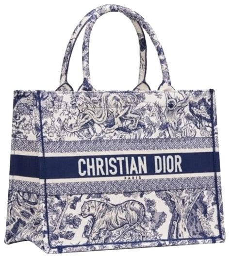 dior blue and white print